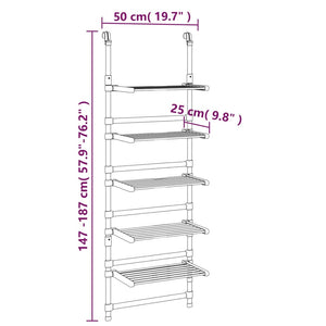 Hengende tørkestativ med 5 etasjer aluminium