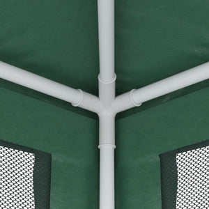 Festtelt med 4 sidevegger av netting grønn 3x3 m HDPE