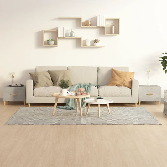 Coffee table 2 pcs concrete grey 50x50x40 cm engineered wood