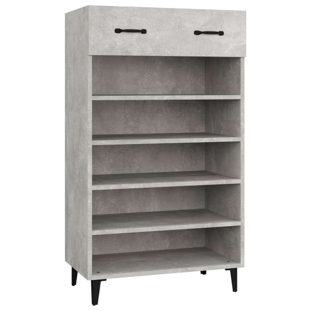 Skoskap betonggrå 60x35x105 cm konstruert tre