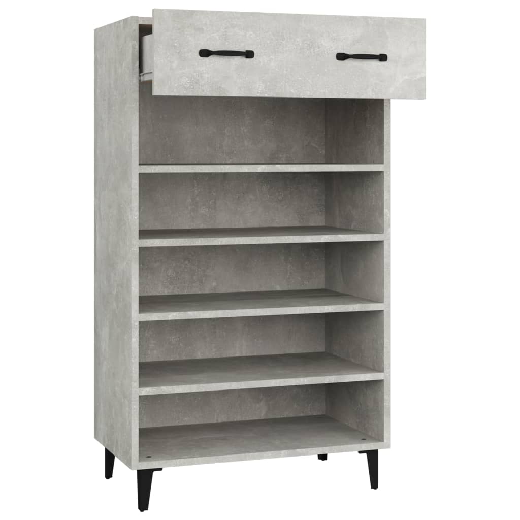 Skoskap betonggrå 60x35x105 cm konstruert tre