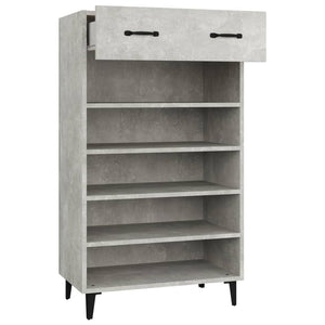 Skoskap betonggrå 60x35x105 cm konstruert tre