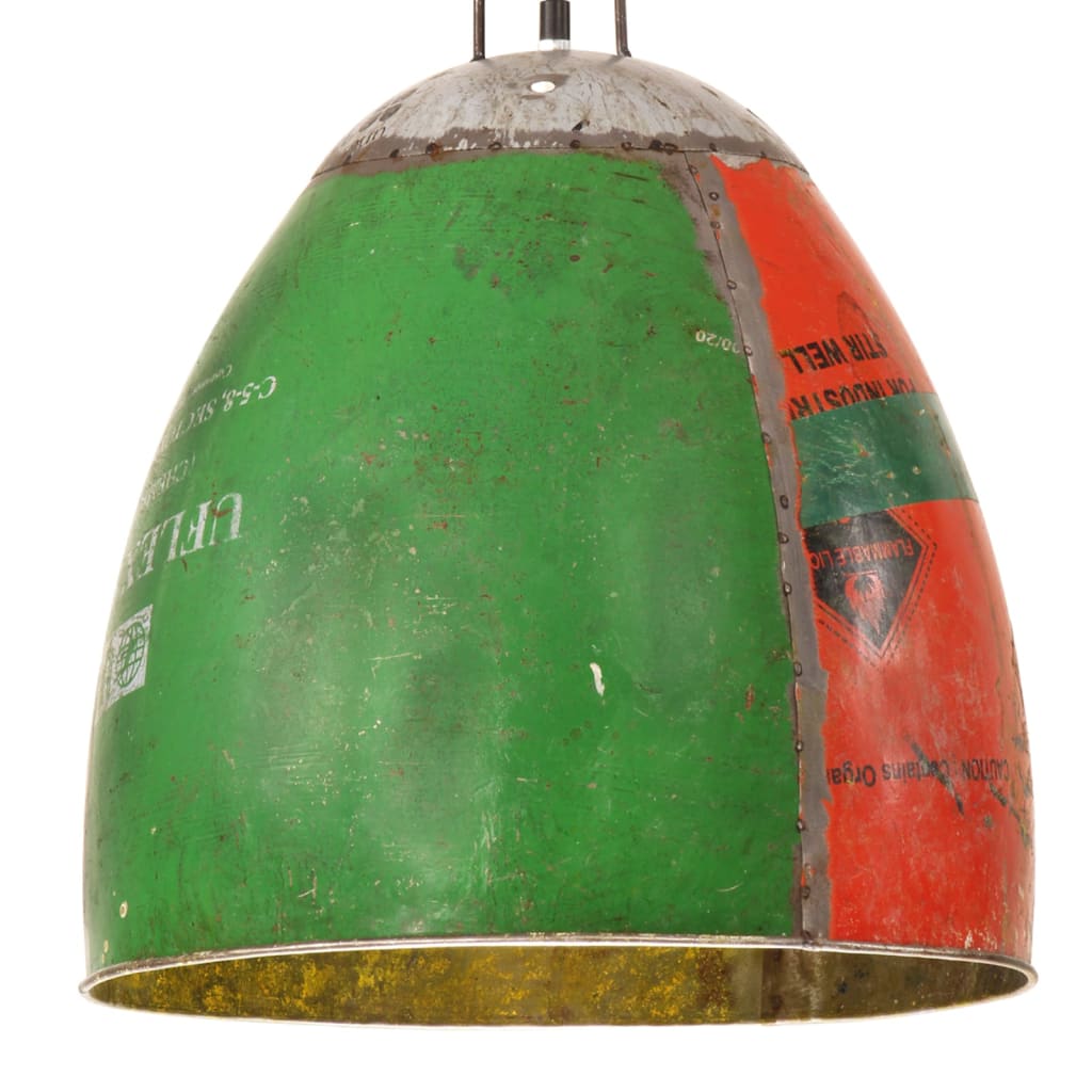 Industriell hengelampe 25 W flerfarget rund 42 cm E27