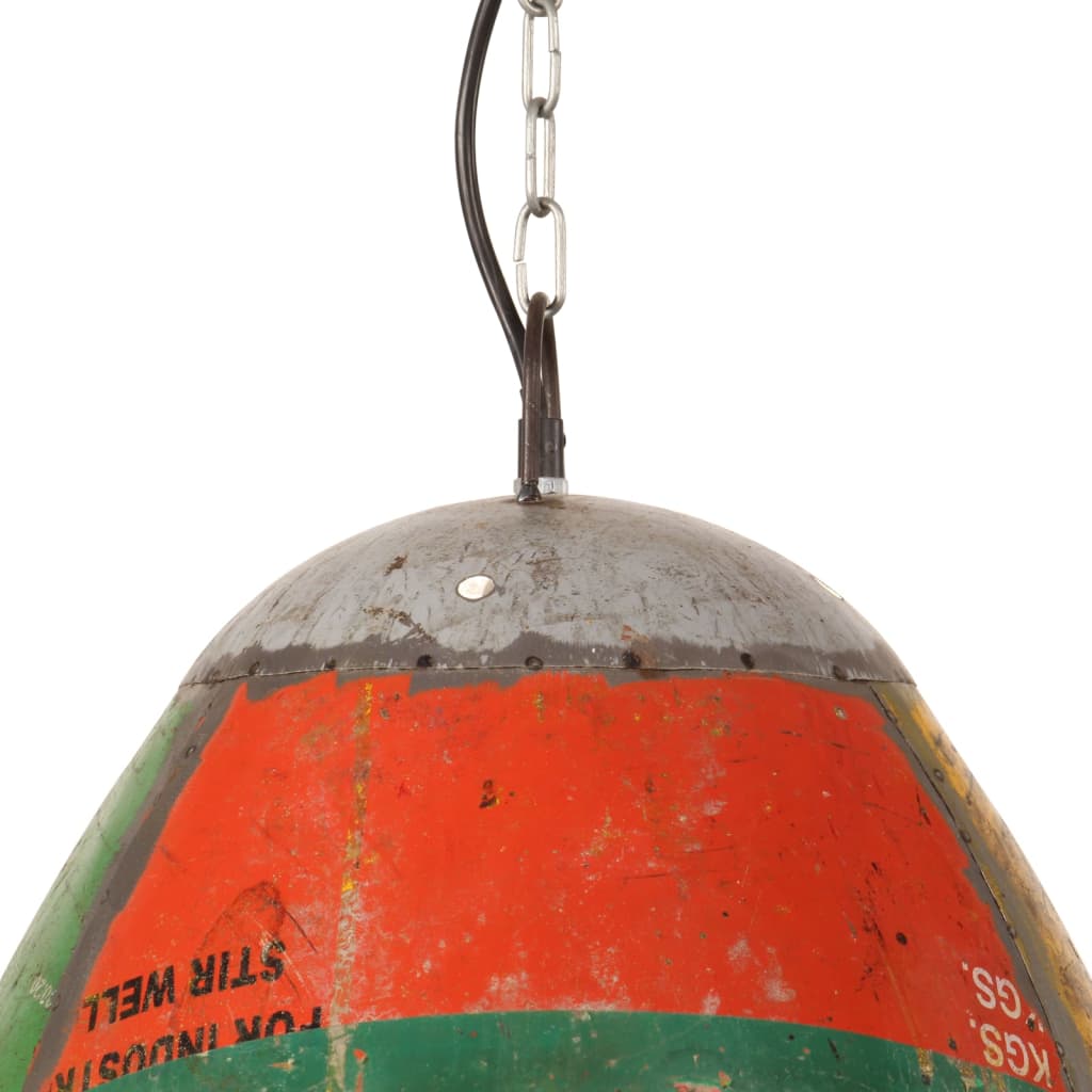 Industriell hengelampe 25 W flerfarget rund 42 cm E27