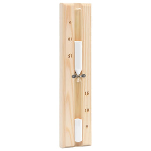 2-in-1 Hygrometer and hourglass for sauna solid pine wood
