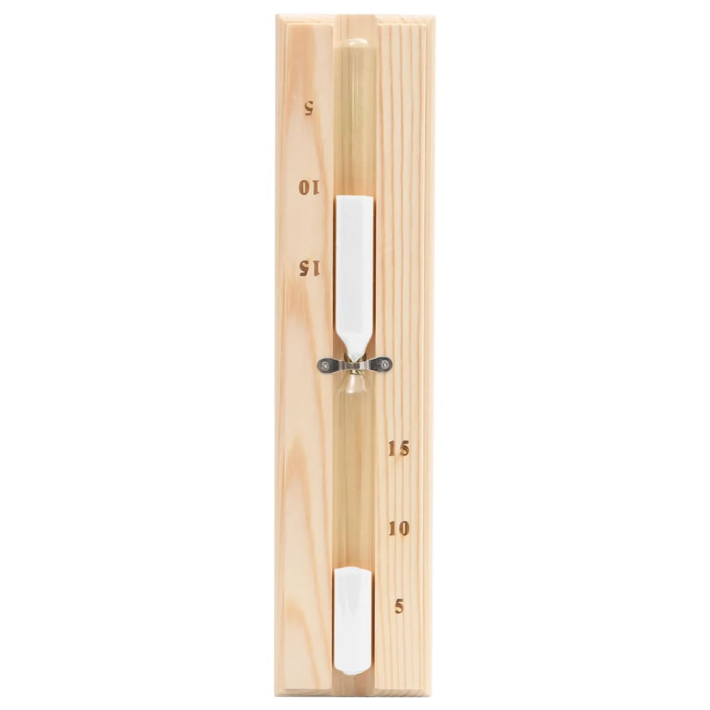 2-in-1 Hygrometer and hourglass for sauna solid pine wood