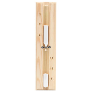 2-in-1 Hygrometer and hourglass for sauna solid pine wood