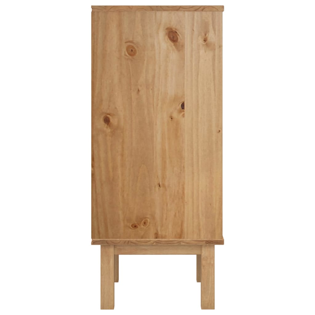 Kommode OTTA brun og hvit 76,5x39,5x90 cm heltre furu