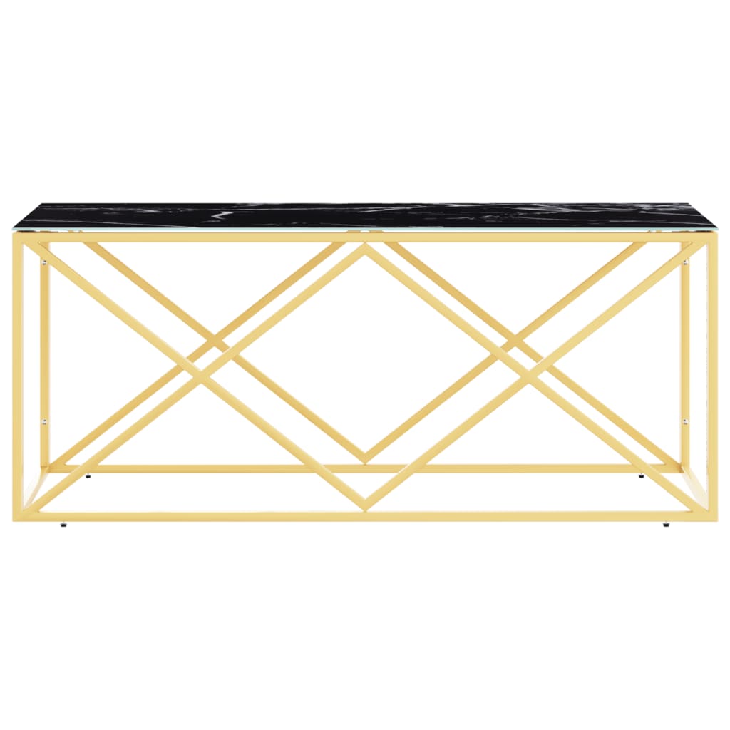 Salongbord 110x45x45 cm rustfritt stål og glass
