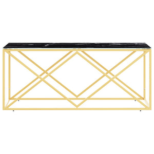 Salongbord 110x45x45 cm rustfritt stål og glass