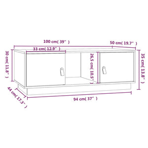 Salongbord 100x50x35 cm heltre furu