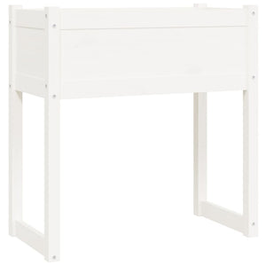 Plantekasse hvit 78x40x81 cm heltre furu