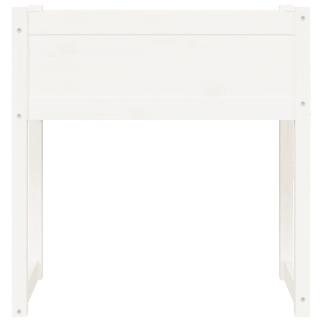 Plantekasse hvit 78x40x81 cm heltre furu