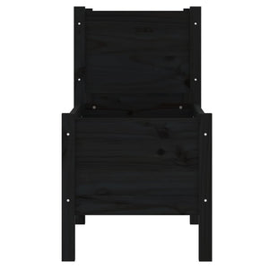 Plantekasse svart 245,5x44x75 cm heltre furu