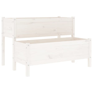 Plantekasse hvit 110x84x75 cm heltre furu