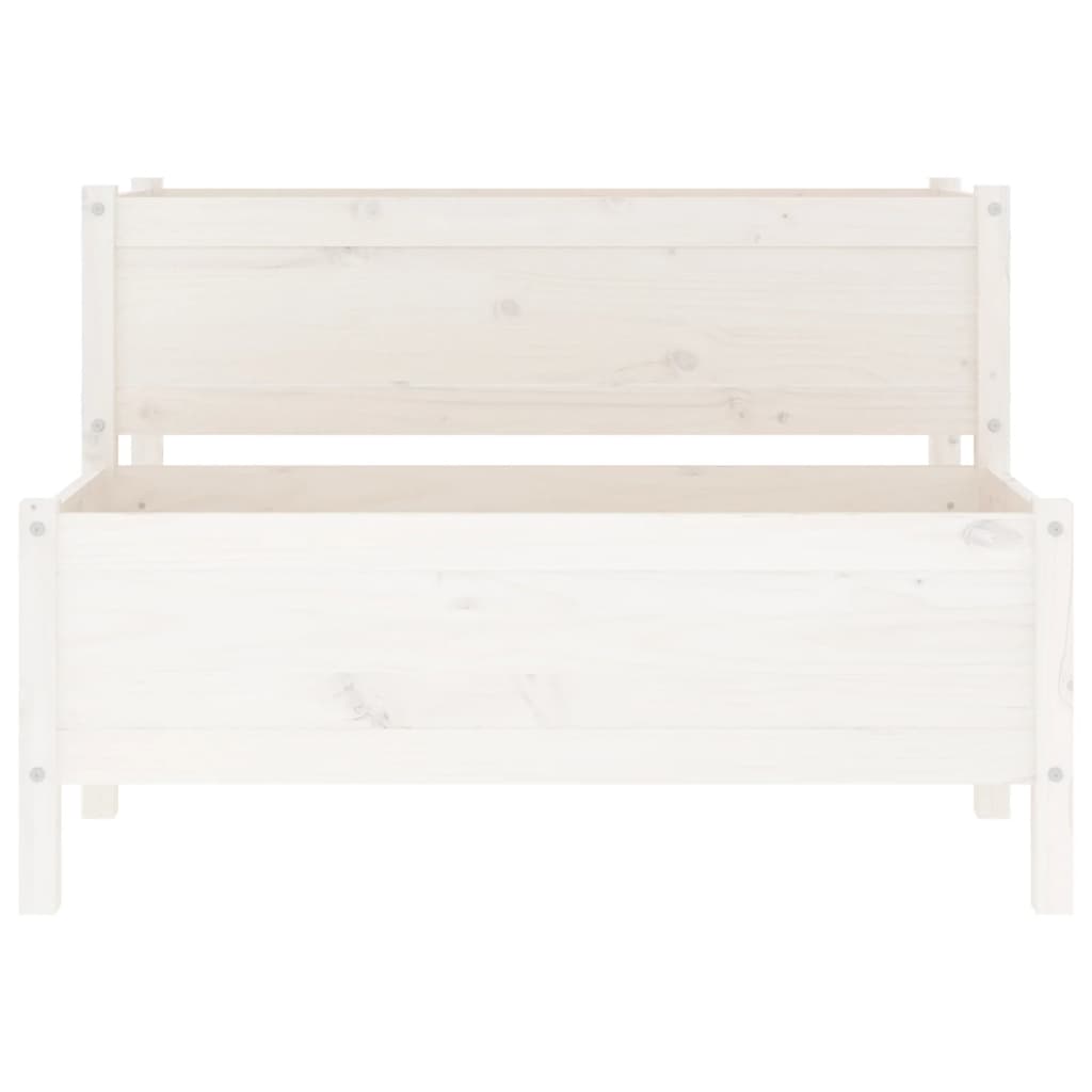 Plantekasse hvit 110x84x75 cm heltre furu