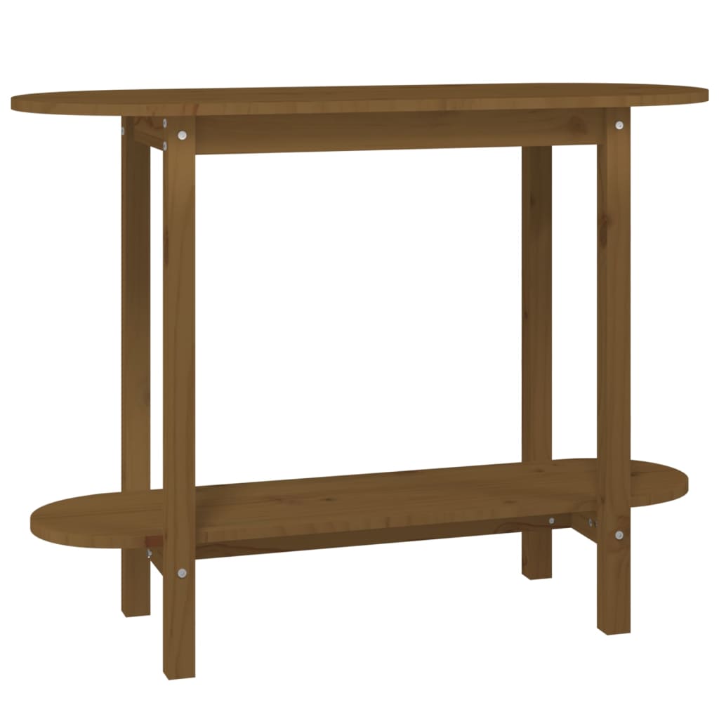 Console table honey brown 110x40x80 cm solid pine wood