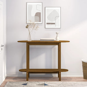 Console table honey brown 110x40x80 cm solid pine wood