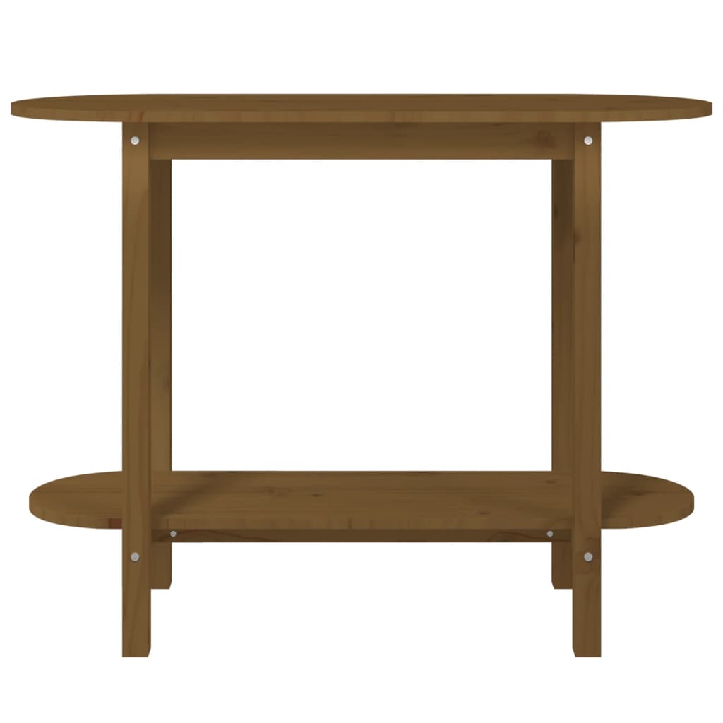 Console table honey brown 110x40x80 cm solid pine wood