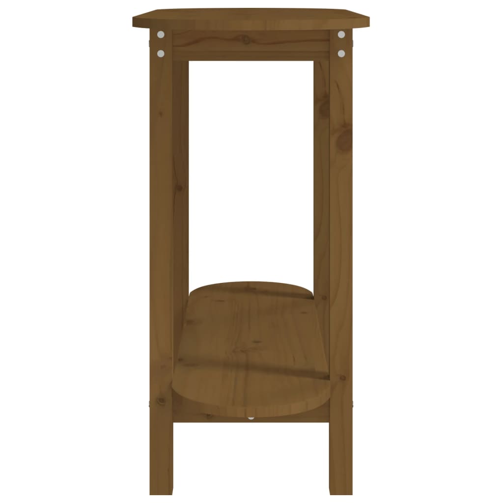 Console table honey brown 110x40x80 cm solid pine wood