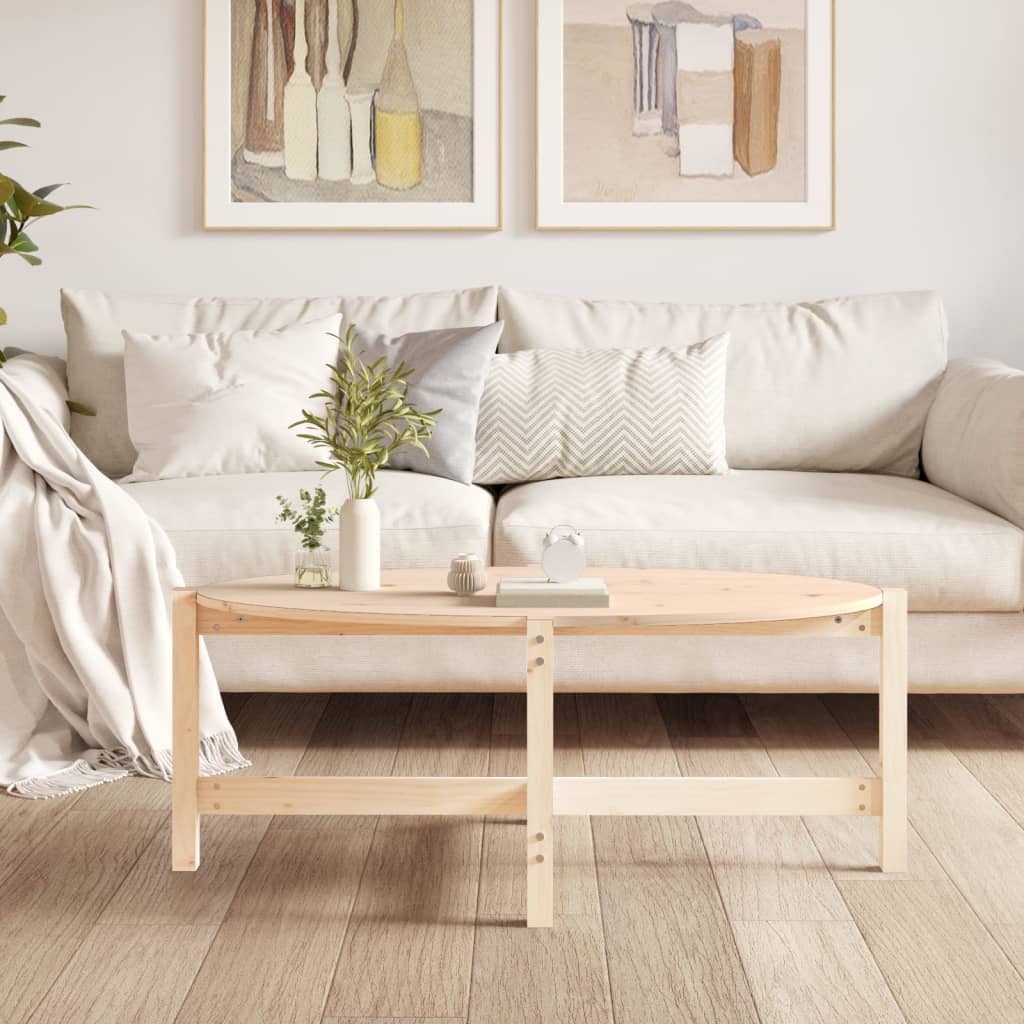 Coffee table 118x63x45 cm solid pine wood