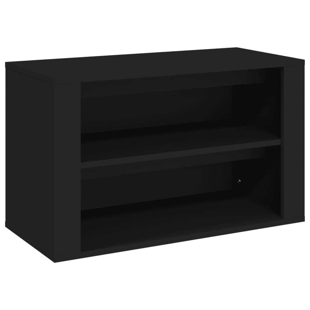 Skohylle svart 75x35x45 cm konstruert tre