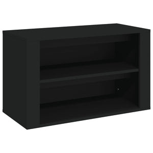 Skohylle svart 75x35x45 cm konstruert tre