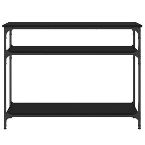 Console table black 100x29x75 cm engineered wood