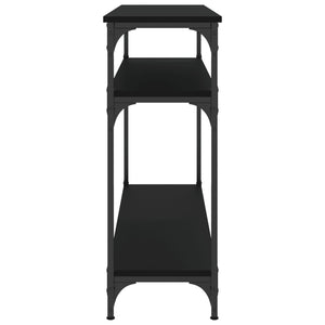 Console table black 100x29x75 cm engineered wood
