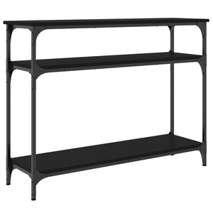 Console table black 100x29x75 cm engineered wood