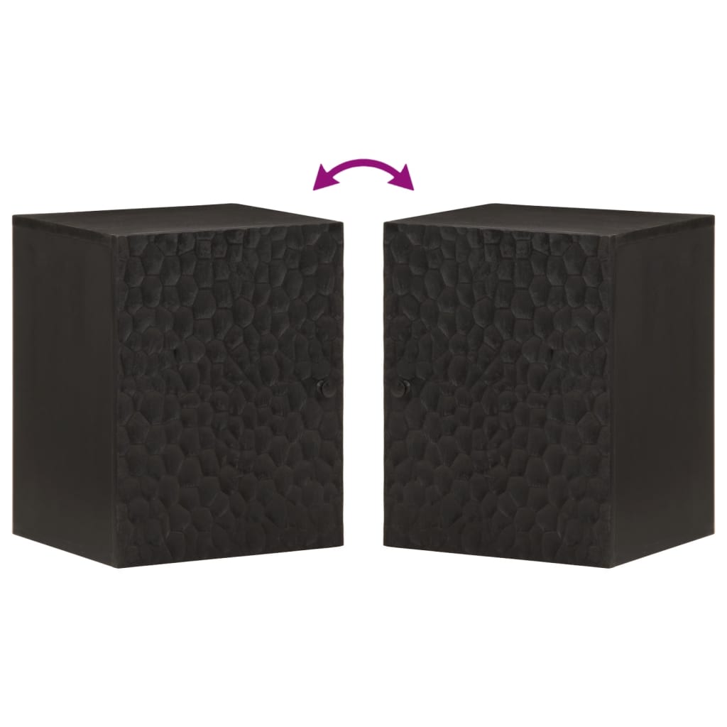 Veggmontert baderomsskap 38x33x48 cm heltre mango