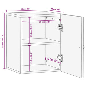 Veggmontert baderomsskap 38x33x48 cm heltre mango