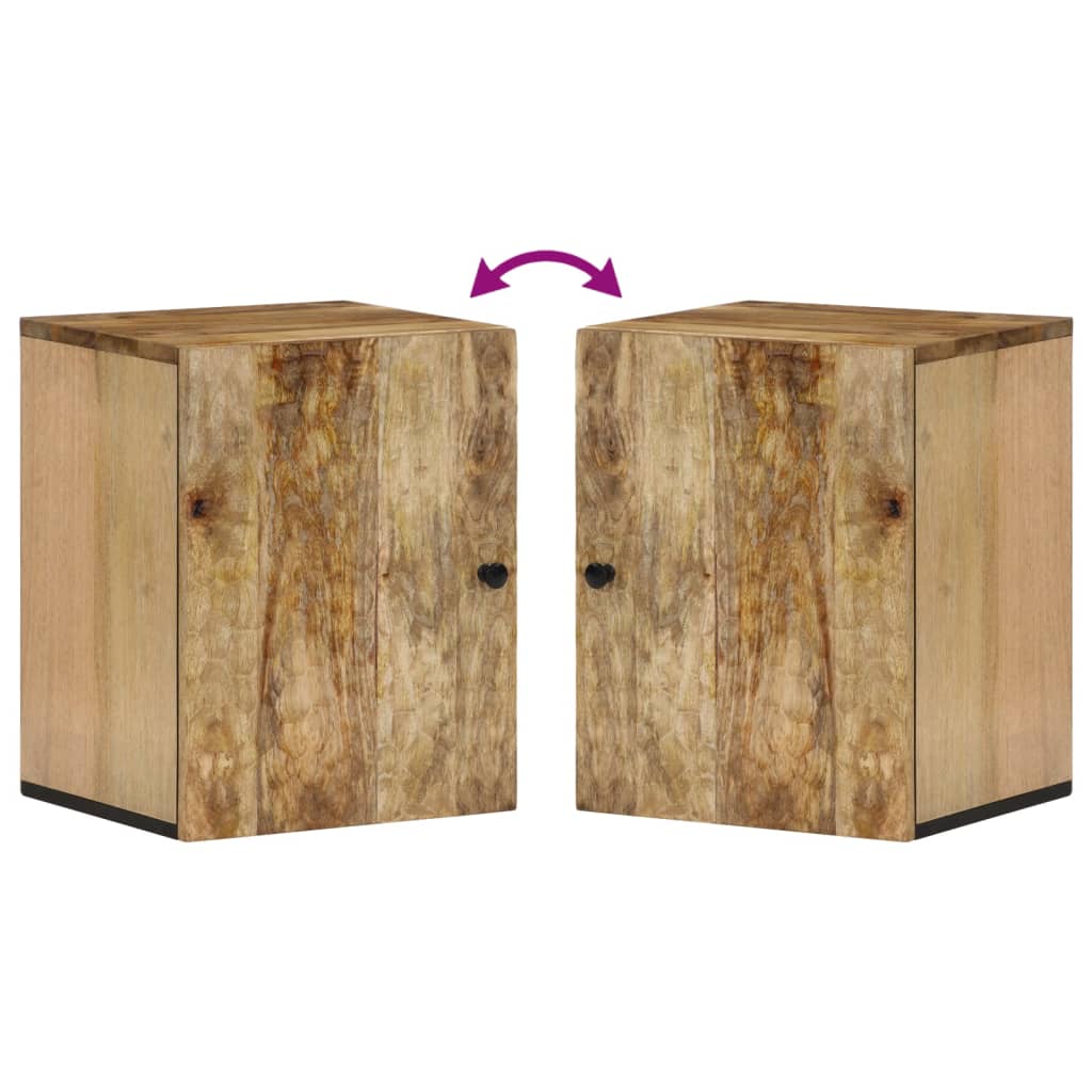 Veggskap for baderom 38x33x48 cm heltre mango
