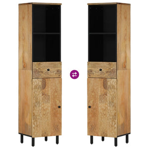 Baderomsskap 38x33x160 cm heltre mango