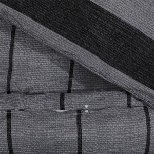 Sengesett mørkegrå 260x220 cm bomull