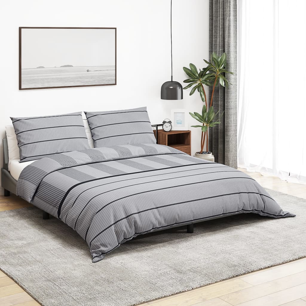 Sengesett grå 260x240 cm bomull