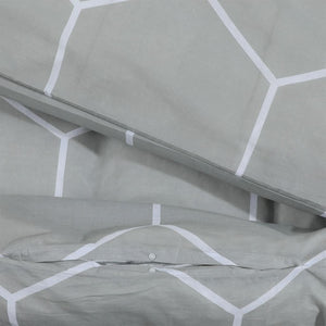 Sengesett grå 200x220 cm bomull