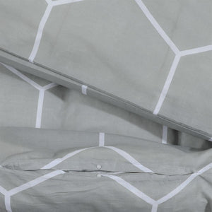 Sengesett grå 260x220 cm bomull