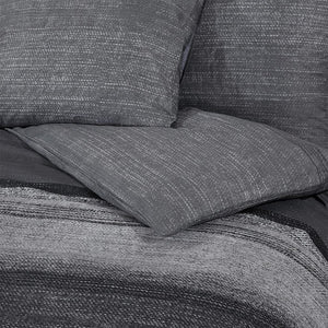 Sengesett mørkegrå 240x220 cm bomull