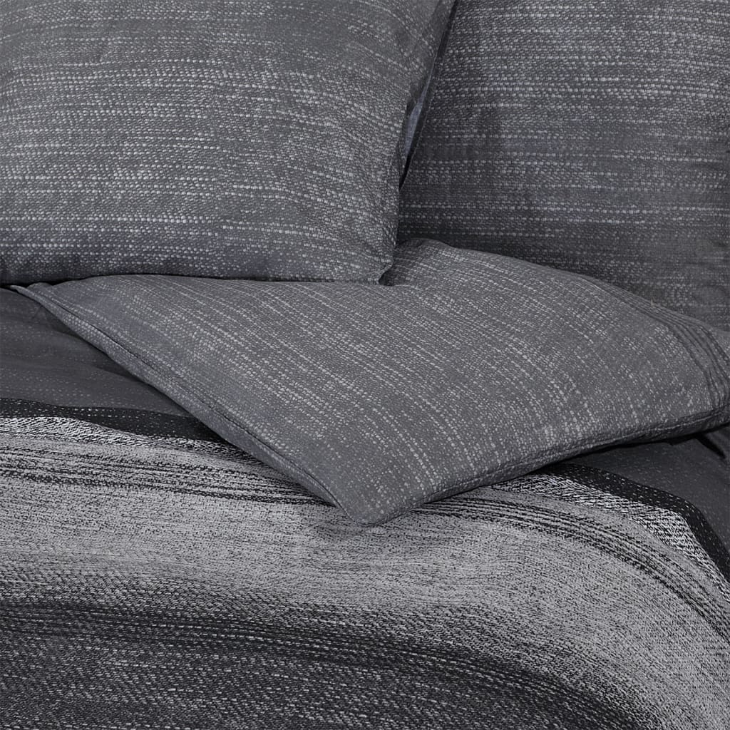 Sengesett mørkegrå 225x220 cm bomull