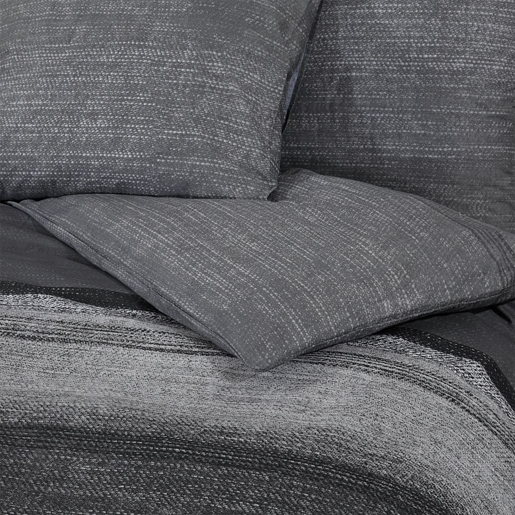 Sengesett mørkegrå 260x220 cm bomull