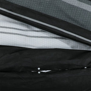 Sengesett svart og hvit 260x220 cm bomull