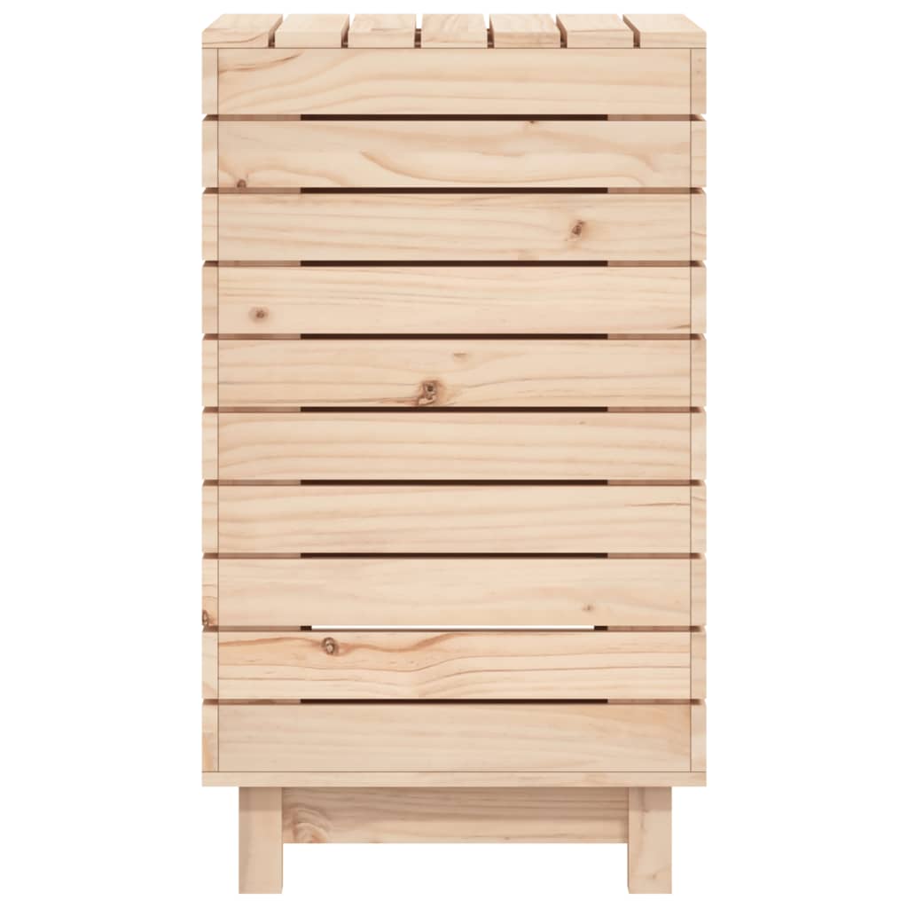 Skittentøyskurv 44x44x76 cm heltre furu