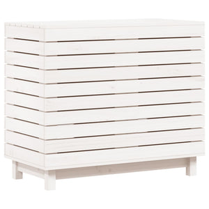 Skittentøyskurv hvit 88,5x44x76 cm heltre furu