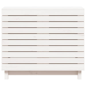 Skittentøyskurv hvit 88,5x44x76 cm heltre furu
