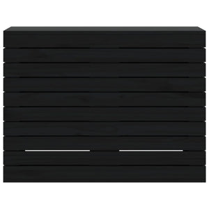 Skittentøyskurv svart 88,5x44x66 cm heltre furu