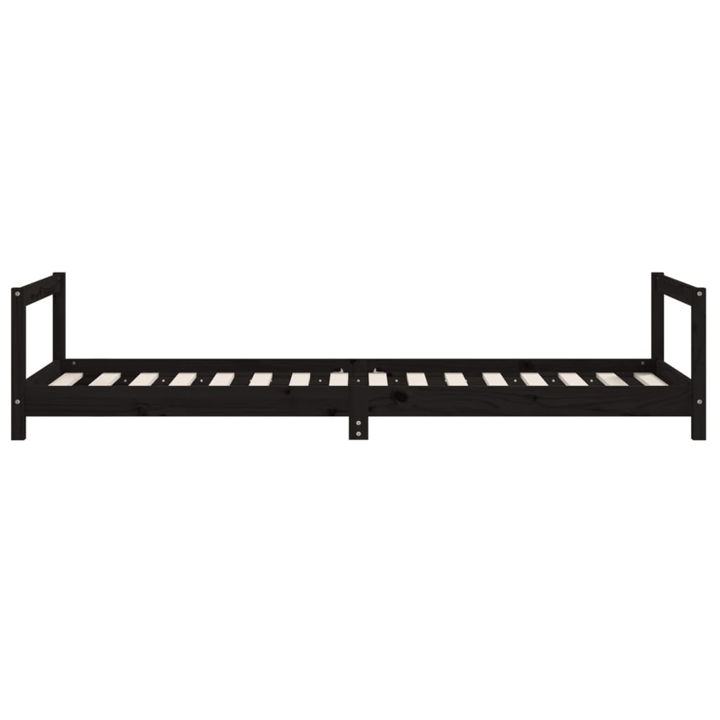 Barnesengeramme svart 90x200 cm heltre furu