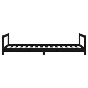 Barnesengeramme svart 90x190 cm heltre furu