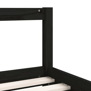 Barnesengeramme svart 90x190 cm heltre furu