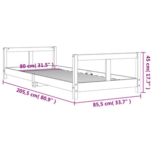 Barnesengeramme 80x200 cm heltre furu
